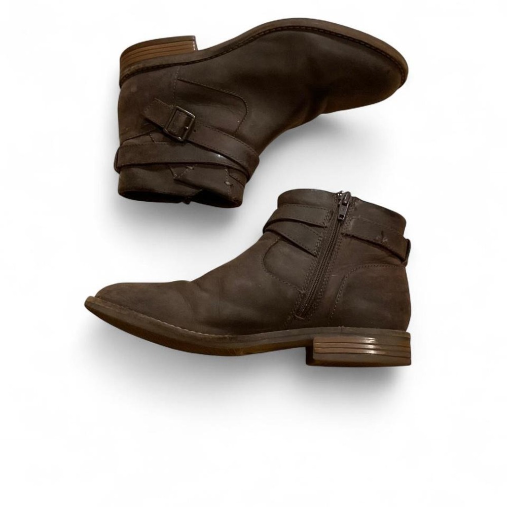 Clark's moto brown leather ankle‎ boots